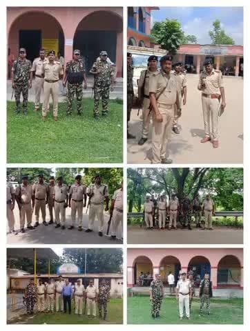 नगर निगम / नगर पंचायत उप-चुनाव को शांतिपूर्ण माहौल में सम्पन्न कराने हेतु आज दिनांक 28.06.2025 को #कटिहार जिला के विभिन्न थानान्तर्गत सभी मतदान केंद्रों पर पुलिस बल सक्रियता के साथ मौजूद है I