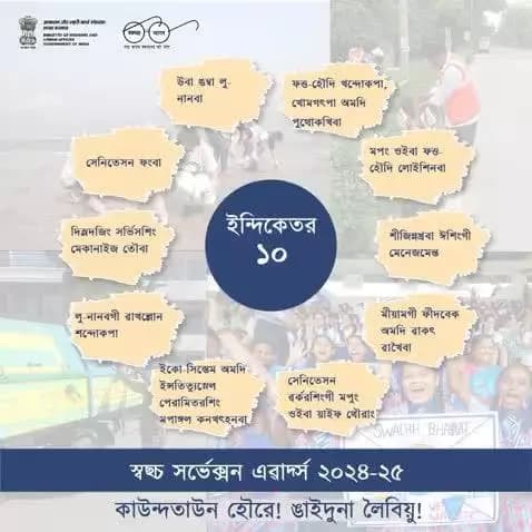 ভারতকী রাস্ত্রপতি, শ্রীমতি দ্রৌপদি মুরমুনা জুলাই ১৭, ২০২৫ দা লেমজনিংঙাই ওইরবা #SwachhSurvekshan ২০২৪-২৫ মনা লান্থোক্কদৌরি।