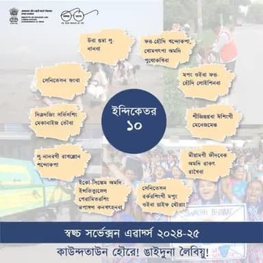 মালেমগী খ্বায়দগী চাউবা লু-নানবগী সর্ভে - #SwachhSurvekshan
🏆 মদুগী মহৈ লাউথোক্কদবগী ঙাইদুনা লৈরে – করম্বা ময়োল্লম্না ভারতকী খ্বায়দগী লু-নানবশিংগী মকোক্তা লৈগদৌরি?