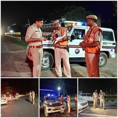 जिला दौसा के संपूर्ण थाना क्षेत्र में की गई ए श्रेणी की #नाकाबंदी को जिला पुलिस अधीक्षक दौसा #श्री_सागर_राणा_आईपीएस द्वारा चैक किया जाकर आवश्यक दिशा निर्देश दिए गए।
#IgpJaipur
#PoliceRajasthan
#DausaPolice