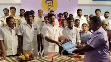 காங்கேயம்: சிவன்மலை சமுதாய நலக்கூடத்தில் நடைபெற்ற உங்களுடன் ஸ்டாலின் முகாமில் அமைச்சர் ஆய்வு செய்த நலத்திட்ட உதவிகளை வழங்கினார்