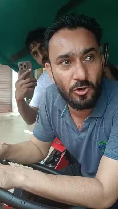 नागौर में बाढ़ जैसे हालात, #tractor से जायजा लेने निकले कांग्रेस कार्यकारी अध्यक्ष #हनुमानबाँगड़ा