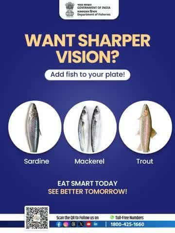 Omega-3s in fish aren't just brain boosters—they're your eyes' best friends too! #HealthyVision #FishForLife
