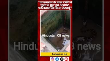 आगरा ब्रेकिंग – ताज के साए में अजगर“आगरा से बड़ी खबर #agra #AgraBreaking #PythonRescue #TajMahal