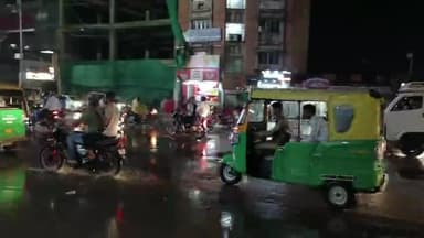 #जोधपुर बारिश के बाद का नजारा पांचवी रोड।