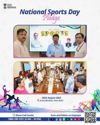 On #NationalSportsDay, DA&FW officials took the #FitIndia Pledge, reaffirming health, fitness & active living.
#NSD2025