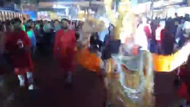चारामा में धूमधाम से सम्पन्न हुआ गणपति विसर्जन, महाराष्ट्र से आई टीम ने निकाली आकर्षक झांकी