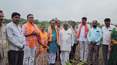 ಕೊಲ್ಹಾರ: ಮುಳುವಾಡ ಗ್ರಾಮದ ಬೆಳೆ ಹಾನಿ ಪ್ರದೇಶಕ್ಕೆ ಭೇಟಿ ನೀಡಿದ ಬಿಜೆಪಿ ರೈತ ಮೋರ್ಚಾ