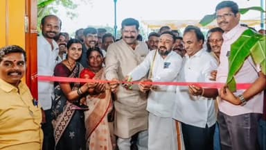 ಕಾರಟಗಿ: ಪಟ್ಟಣದಲ್ಲಿ  ತಾಲ್ಲೂಕಾ ಕರ್ನಾಟಕ ಕಾರ್ಯನಿರತ ಪತ್ರಕರ್ತರ ಸಂಘದ, ನೂತನ ಪತ್ರಿಕಾ ಭವನ ಉದ್ಘಾಟನೆ; ರಿಬ್ಬನ್ ಕತ್ತರಿಸಿದ ಶಿವರಾಜ ತಂಗಡಗಿ