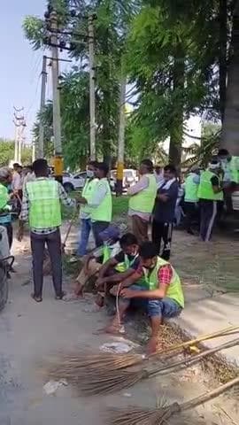 स्वच्छता अभियान कार्यक्रम में सोहना विधायक 9:00 की जगह पहुंचे 11:00
