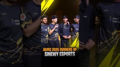 Sinewy Esports on being 2nd in BGMS 2025 ⬆️ #sinewy #bgmi #bgms