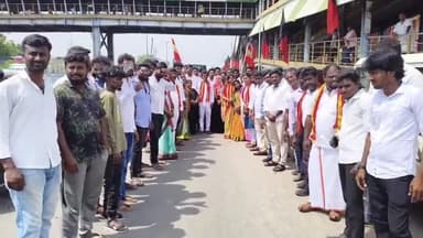பல்லாவரம்: பேருந்து நிலைய தமிழக வெற்றிக் கழகத்தின் சார்பில் பேரறிஞர் அண்ணா அவர்களின் 117 வது பிறந்த நாளை முன்னிட்டு திருவுருவ சிலைக்கு மாலை அணிவித்து மரியாதை