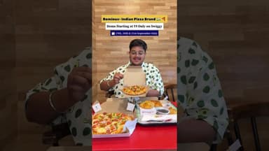 Rominus items only starting at just ₹9 only🍕 #ytshorts #pizza #rominuspizza #swiggyoffers