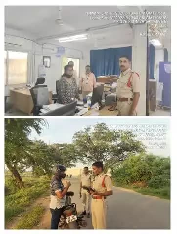అనంతగిరి మండల పరిధిలో పోలీసు తనిఖీలు