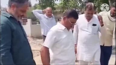 गणेश नगर वार्ड 14 मे 48 लाख से बनी नाली की दीवार महापौर के लात से टूटी,लोगो के शिकायत पर जांच मे पहुचे थे महापौर #Mayor