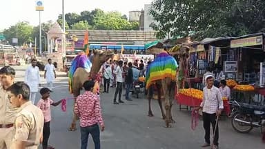 अग्रसेन जयंती पर अग्र बंधुओ ने श्री अग्रसेन महाराज की निकाली शाही शोभायात्रा, ऊंट घोड़े,जीवंत झांकियांआकर्षण का केन्द्र।