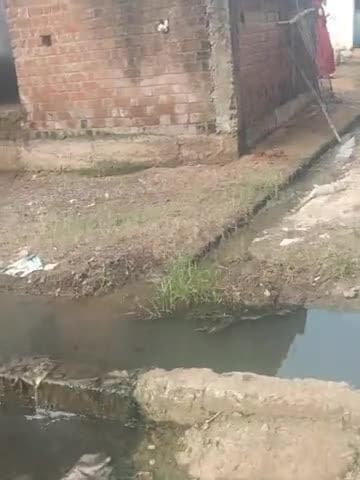 ग्राम मोकलवाड़ा में देवी जी सामने ही पूरे गांव की गंदगी का पानी आ रहा हैं