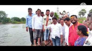 నార్కెట్పల్లి: నార్కట్పల్లి పట్టణంలోని పెద్ద చెరువును పరిశీలించి ప్రత్యేక పూజలు నిర్వహించిన ఎమ్మెల్యే వేముల వీరేశం