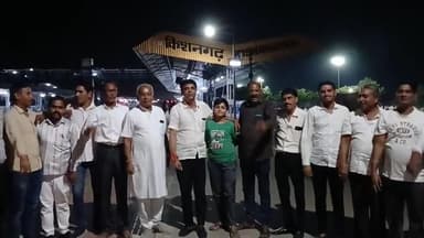 #किशनगढ़ रेलवे स्टेशन पर पहली बार उदयपुर चंडीगढ़ द्विसुपरफास्ट एक्सप्रेस ट्रेन के ठहराव होने पर स्वागत #बीजेपी द्वारा