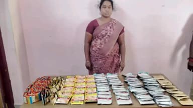 மரக்காணம்: செக்கடிகுப்பம் கூட்ரோடு பகுதியில்  குட்கா பொருட்கள் விற்பனையில் ஈடுபட்ட பெண் கைது,