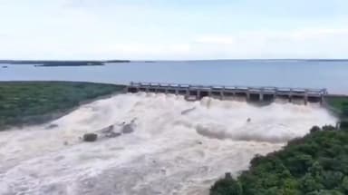 పుల్కల్: సింగూర్ ప్రాజెక్టుకు లక్ష పదివేల క్యూసెక్కుల వరద 11 గేట్లు ఓపెన్