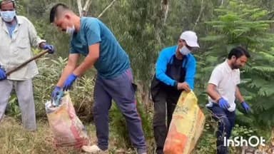 ननखड़ी: भाजपा कार्यकर्ताओं ने खनेरी शनि मंदिर परिसर में चलाया स्वच्छता अभियान, शिव मंदिर का किया शिला न्यास