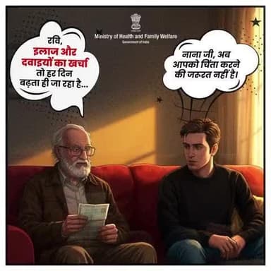 #AyushmanBharat
70+ नागरिकों के लिए आयुष्मान भारत वय वंदना कार्ड! 🩺
₹5 लाख तक कैशलेस व निःशुल्क इलाज अब होगा आसान।