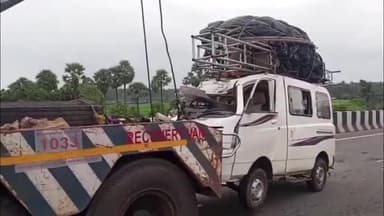 కృష్ణం పాలెం జాతీయ రహదారిపై రోడ్డు ప్రమాదం, ఒకదానిని ఒకటి ఢీకొన్న వాహనాలు, ఒకరు మృతి