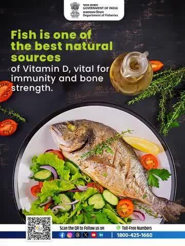 Eat fish for a daily dose of Vitamin D#VitaminD #ImmunityBoost #HealthyBones #NationalNutritionWeek

