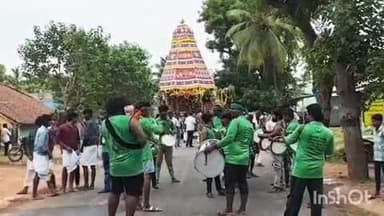 ஆண்டிமடம்: கவரபாளையம் கிராம ஸ்ரீ மகா மாரியம்மன் கோவில் தேர் திருவிழா- திரளான பக்தர்கள் பங்கேற்பு