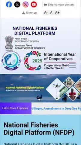 Register today on the NFDP Portal and unlock fisheries training, certification & opportunities!
👉https://nfdp.dof.gov.in/nfdp/#/
#NFDP #FisheriesIndia #DigitalFisheries