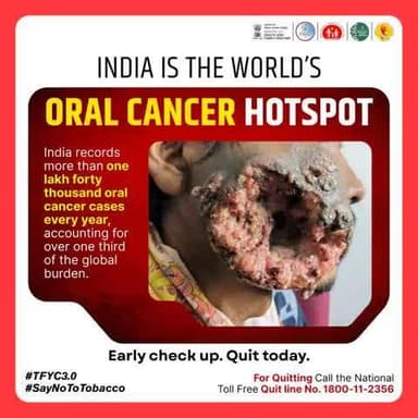 From chewing tobacco to being unable to chew anything!
Join the movement #TFYC3 and #SayNoToTobacco