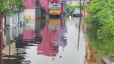 ஆரணி: டவுன் பகுதியில் மழை நீரோடு கழிவு நீரும் சேர்ந்து நிற்பதால் பொதுமக்கள் அவதி உழவர் சந்தையிலும் குளம் போல் தேங்கி நிற்கும் மழைநீர்