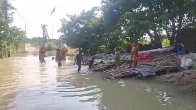 हायाघाट: सिरनिया से हायाघाट जाने वाली सड़क पर बाढ़ के पानी ने मचाया तांडव