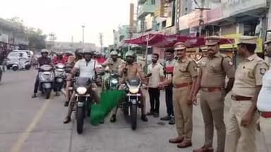 பல்லடம்: பாதுகாப்பான சாலை போக்குவரத்தை வலியுறுத்தி என் ஜி ஆர் சாலையில் இருசக்கர வாகன பேரணி நடைபெற்றது