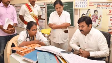 காரியமங்கலம்: கே.என் அள்ளி அரசுஆரம்ப சுகாதார நிலையத்தில் மாவட்ட ஆட்சித்தலைவர் திரு.ரெ.சதீஸ், அவர்கள் ஆய்வு செய்தனர்