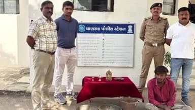 ચાણસ્મા: વિંધ્યાવાડી જૈન દેરાસર ચાણસ્મા થી ચોરાયેલી ચાંદીની મૂર્તિ અને વાસણો સાથે શખ્સ હાઇવે ઉપર થી ઝડપાયો