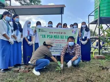 🌿 #SwachhataHiSeva2025 গী শরুক ওইনা PIB, ইম্ফাল অমসুং ৱাংখৈ হায় স্কুল, ইম্ফালগী মহৈরোয়শিংনা #EkPedMaaKeNaam ইনিসিএতিবতা – ইমাশিংবু ইকাই খুম্ননবা উ-চারা থাবা অমসুং হেন্না তরু-তনানবা, অশং-অমান্না থনবা অকোইবগী ফীভম অমা থৌগৎপা - শরুক য়াখ্রে ।