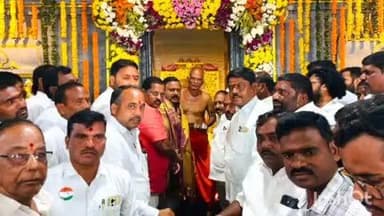 పూడూర్: పెద్ద ఉమ్మెంతల్ గ్రామంలో తిరుమలనాథ స్వామి ఉత్సవాల్లో పాల్గొన్న ఎమ్మెల్యే రామ్మోహన్ రెడ్డి