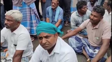 ஒரத்தநாடு: சங்கு ஊதி சாலை மறியல் செய்த விவசாயிகள்... ஒரத்தநாடு அருகே பரபரப்பு