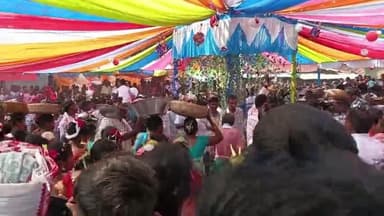 बेलागाडा mein बहुत hi jabarjast tarike se धूमधाम से कर्म पर्व मनाया गया