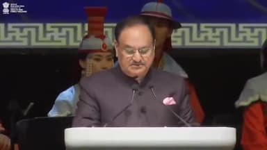 Union Health Minister Shri Jagat Prakash Nadda addressed the cultural event organized by the Embassy of Mongolia in New Delhi. #HealthForAll