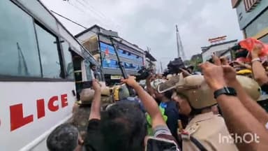 കാഞ്ഞിരപ്പള്ളി: ആർഎസ്എസ് ശാഖയിലെ ലൈംഗിക പീഡനം, യൂത്ത് കോൺഗ്രസ് പൊൻകുന്നം ഡി.വൈ.എസ്.പി ഓഫീസിലേക്ക് മാർച്ച് നടത്തി