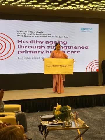 #HealthForAll India renews Commitment to Healthy Ageing at 78th Session of the WHO Regional Committee of South-East Asia.
https://www.pib.gov.in/PressReleasePage.aspx?PRID=2179940