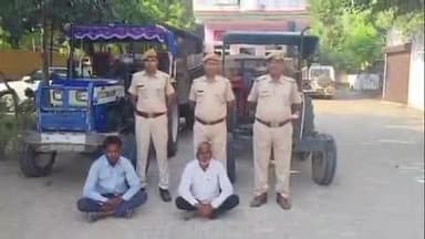 श्रीमहावीरजी पुलिस ने गंभीर नदी से अवैध खनन कर बजरी परिवहन करते 2 आरोपियों को गिरफ्तार किया, 2 ट्रैक्टर-ट्रॉली की ज़ब्ती