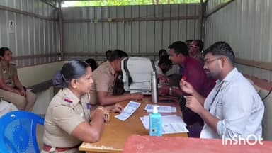 உடையார்பாளையம்: உடையார்பாளையம் காவல் நிலையத்தில், காவல்துறையினர்களுக்கு இலவச கண் பரிசோதனை முகாம்