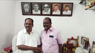 உத்திரமேரூர்: சாலவாக்கத்தில் உள்ள உத்திரமேரூர் எம்எல்ஏ வை முருகன் பட்டு கூட்டுறவு சங்க தலைவர் மரியாதை நிமித்தமாக இன்று சந்தித்தார்