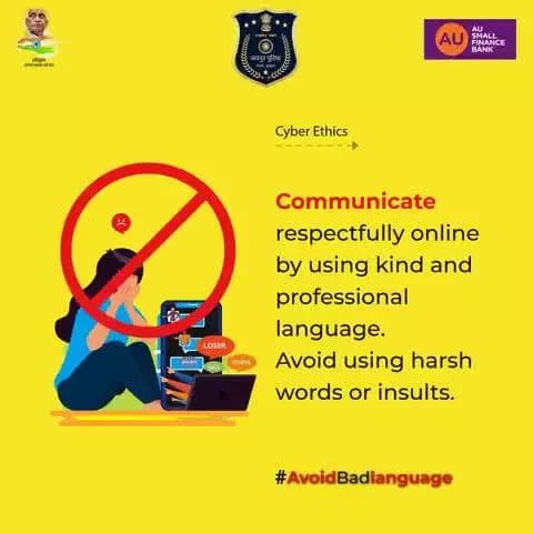 Respectful Online Communication:
Use kind & professional language while interacting online.
#Jaipurpolice