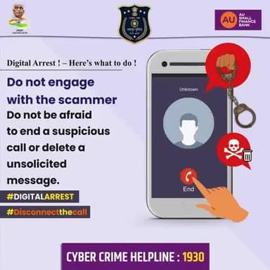 ✅ Do NOT click or reply to unsolicited messages.
#DigitalArrest #DisconnectTheCall #JaipurPolice #CyberSafety