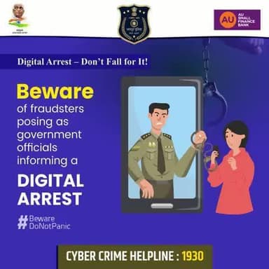 Digital Arrest - Don't Fall for It!
#Beware #DoNotPanic #JaipurPolice #CyberCrimeHelpline1930